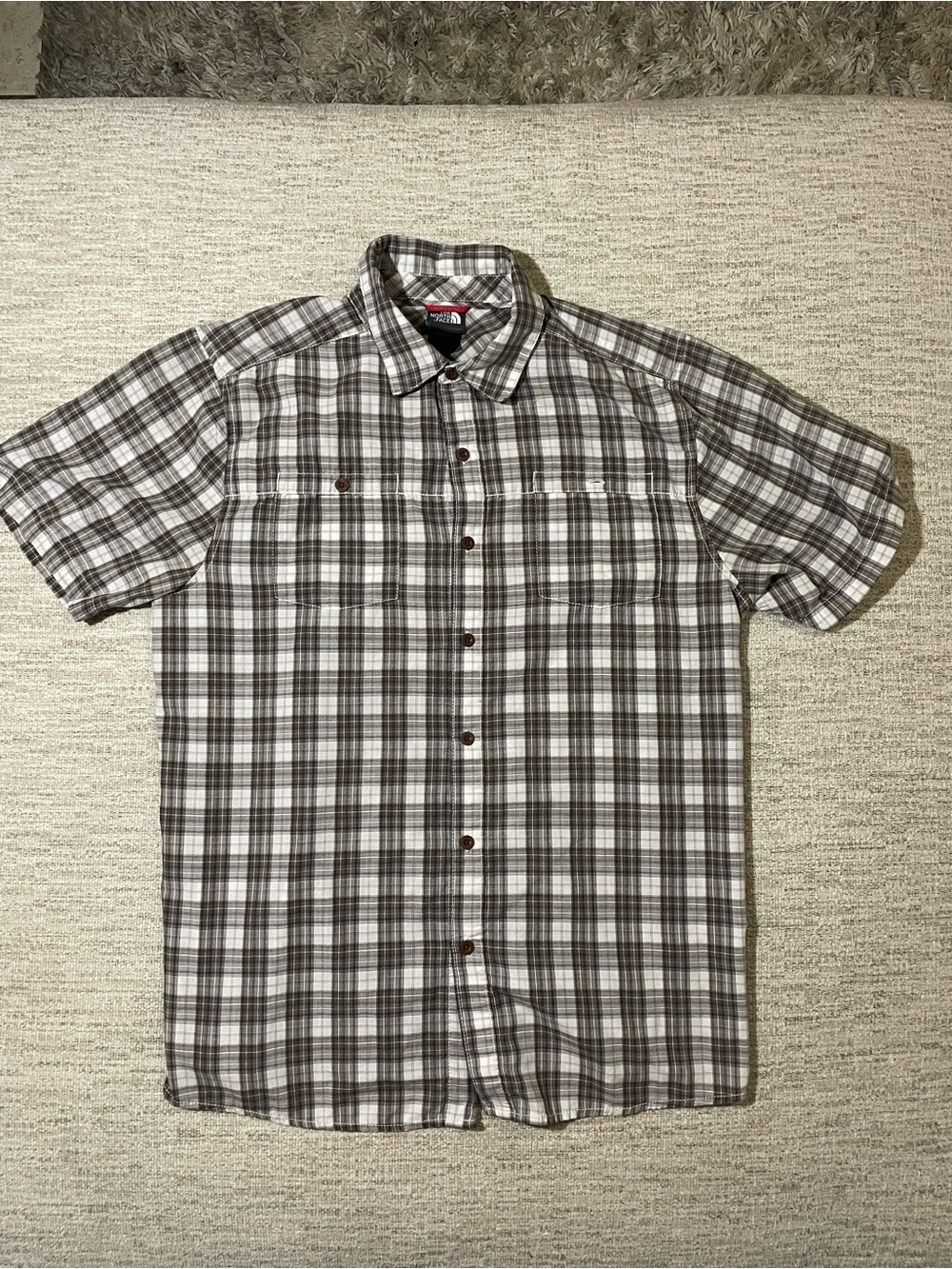 The North Face Tekware Men’s Plaid Short Sleeve Shirt - Size Large